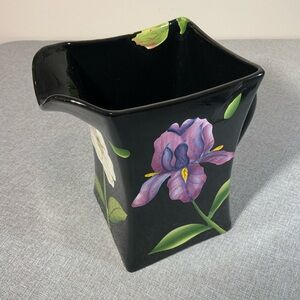 Pacific Rim Hand Painted Floral Pitcher/Vase